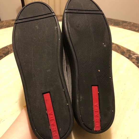 Auth Prada Suede Loafers in Dark Grey Size 7.5/8 - Picture 7 of 8